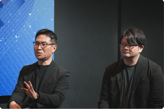 IISE FORUM 2026 榛葉様と中島様が話している様子
